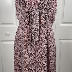 Leopard Print Pink Dress